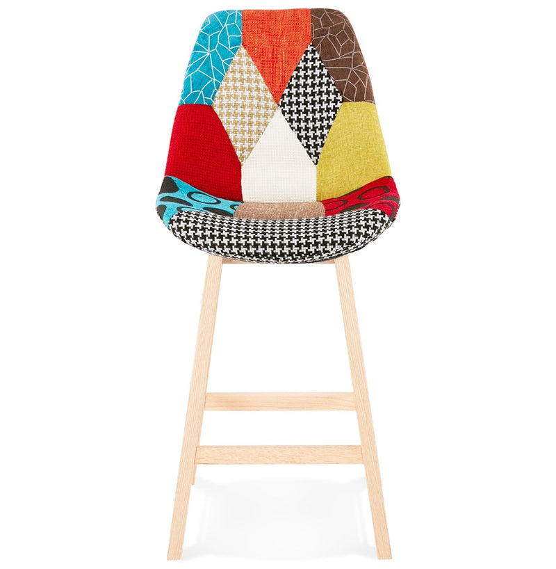 CUPIDON MINI' halfhoge snack-kruk met patchwork-stijl - Majorr