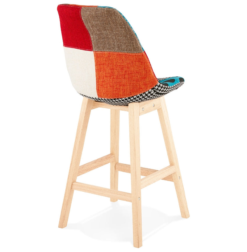 CUPIDON MINI' halfhoge snack-kruk met patchwork-stijl - Majorr