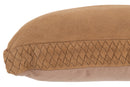 Cushion Woven Leather Camel - Majorr