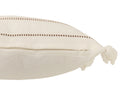 Cushion 4 Tassels Cotton White/Brown - Majorr