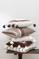 Cushion Lines Cotton White/Brown - Majorr