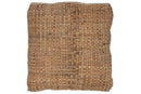 Cushion Square 1 Side Reed/Textile Natural Large - Majorr