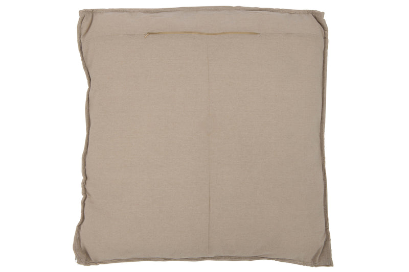 Cushion Square 1 Side Reed/Textile Natural Large