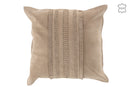 Cushion Border Square Leather Light Grey - Majorr