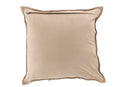 Cushion Border Square Leather Light Grey - Majorr