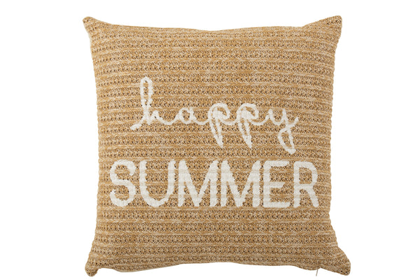 Cushion Happy Summer Polypropylene Natural/White