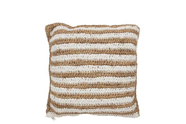 Cushion Stripes Mendong White