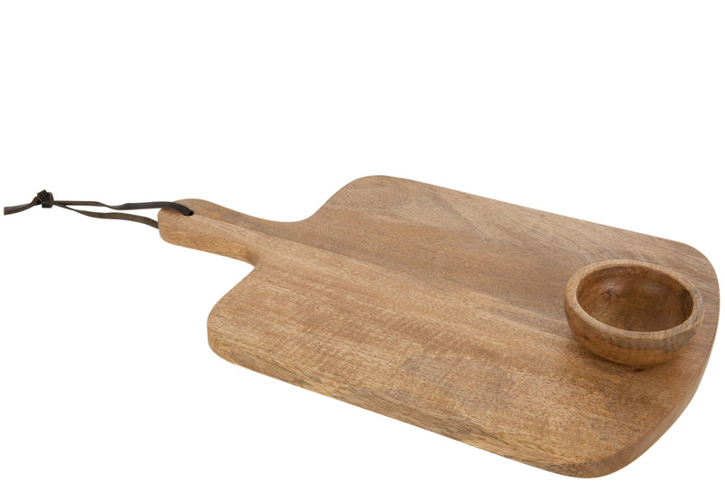 Cutting Board+Bowl Mango Wood Natural - Majorr