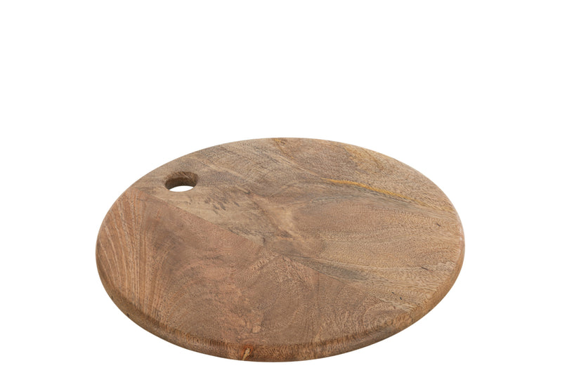 Cutting Board Round Mango Wood Natural