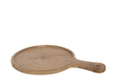 Cutting Board Round Wood Natural Medium - Majorr