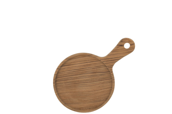 Cutting Board Round Wood Natural Small