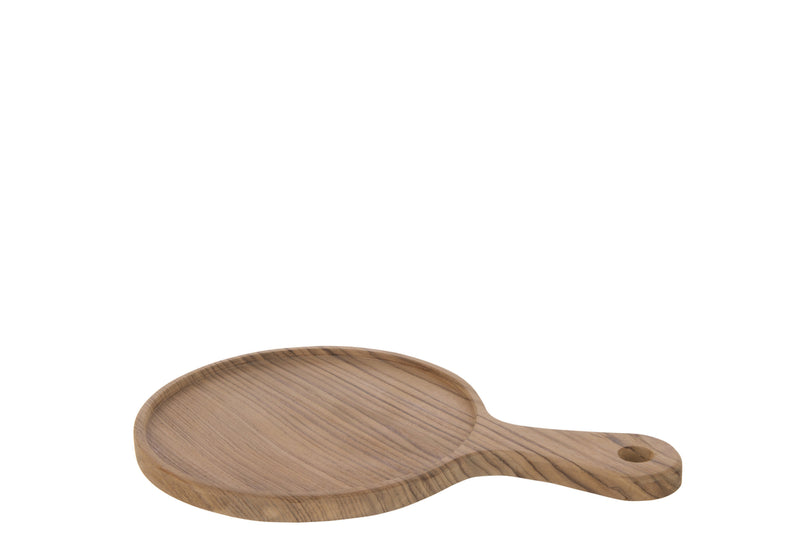 Cutting Board Round Wood Natural Small