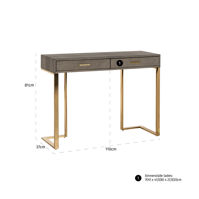 Wandtafel Marie-Lou 2-laden - Majorr