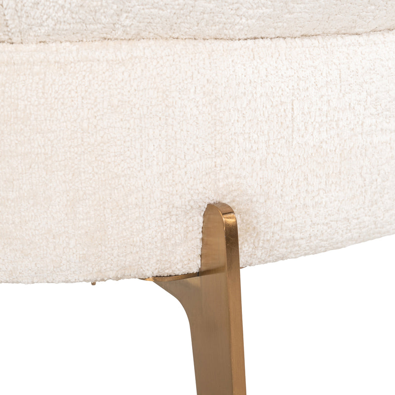 Fauteuil Venus white chenille - Majorr