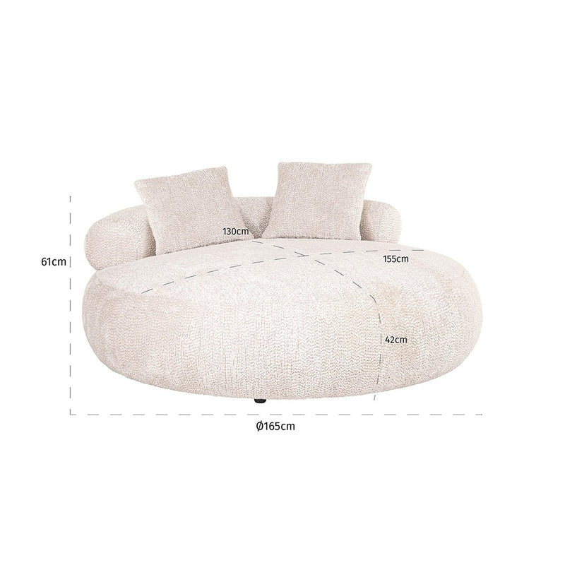 Daybed Tivola (Be Lovely 11 Cream) - Majorr