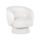 Draaifauteuil Senna white furry - Majorr