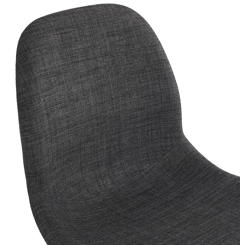 Design stoel 'DECLIK' donkergrijs met zwart metalen poten - Majorr