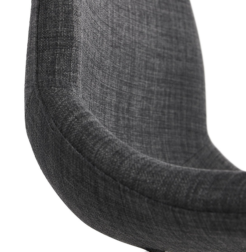 Design stoel 'DECLIK' donkergrijs met zwart metalen poten - Majorr