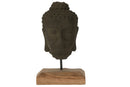 Decoration Head Teak Wood/Cement Black/Natural - Majorr