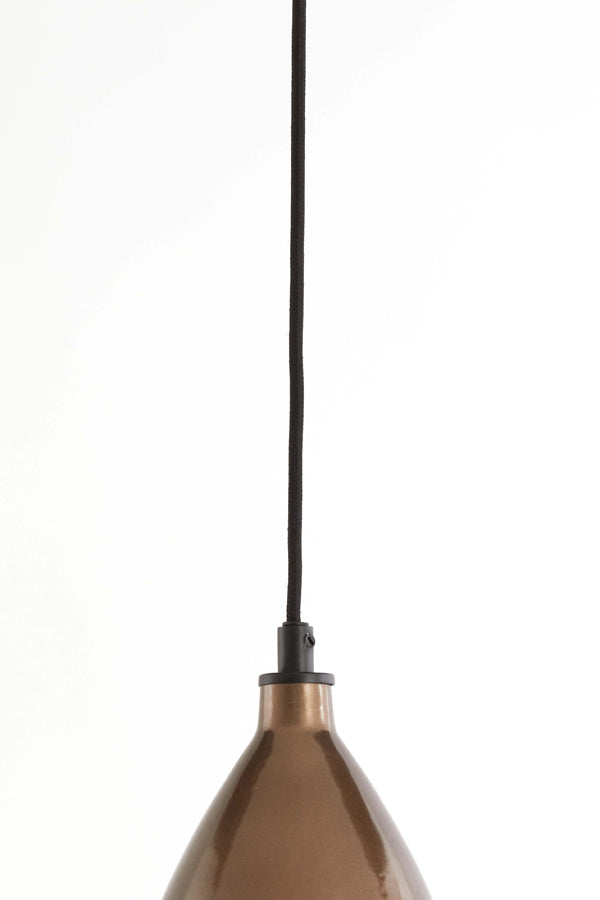 Hanging lamp 18x20 cm DESI shiny bronze - Majorr