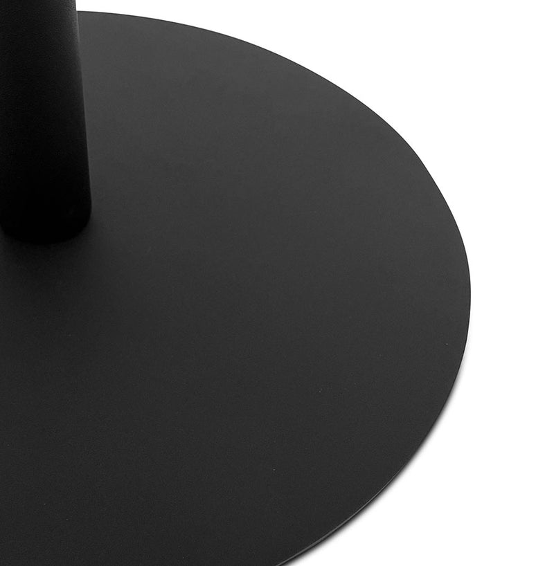 Ronde design salontafel 'DILA H40' in natuurlijke houtafwerking en zwart metaal - Majorr
