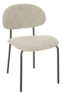 Dining Chair Textile/Metal Beige - Majorr