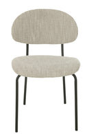 Dining Chair Textile/Metal Beige - Majorr