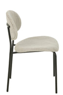 Dining Chair Textile/Metal Beige - Majorr