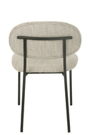 Dining Chair Textile/Metal Beige - Majorr