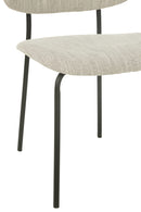 Dining Chair Textile/Metal Beige - Majorr