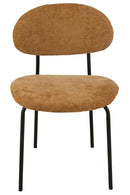 Dining Chair Textile/Metal Ochre - Majorr