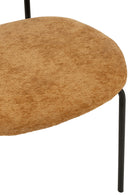 Dining Chair Textile/Metal Ochre - Majorr