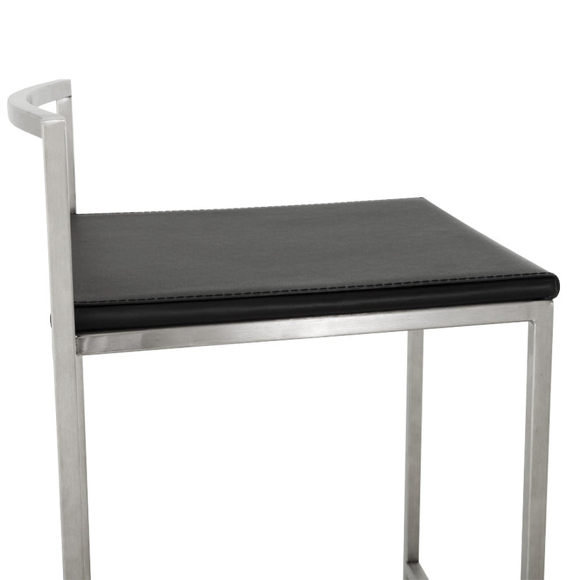 Zwarte halfhoge design kruk 'DISKO MINI' stapelbaar - Majorr