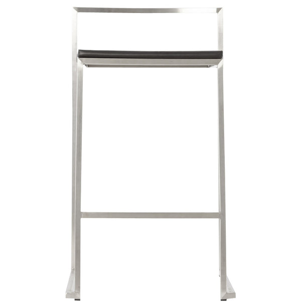 Zwarte halfhoge design kruk 'DISKO MINI' stapelbaar - Majorr