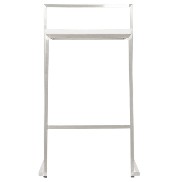 Witte halfhoge design kruk 'DISKO MINI' stapelbaar - Majorr