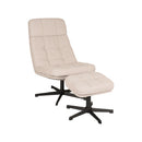 Draaifauteuil Alvar + Ottomane 53x57x83 cm - Majorr