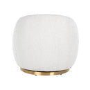 Draaifauteuil Jago white bouclé / brushed gold - Majorr
