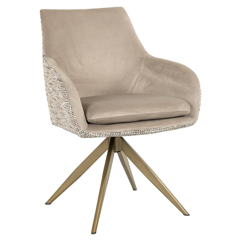 Draaifauteuil Lisonne be trendy nature / khaki velvet (Be Trendy 01 Nature) - Majorr