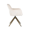 Draaistoel Aline white chenille fire retardant - Majorr