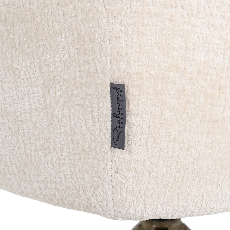 Draaistoel Aline white chenille fire retardant - Majorr