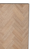 Dresser 4 Doors Zigzag Wood/Metal Natural/Black - Majorr