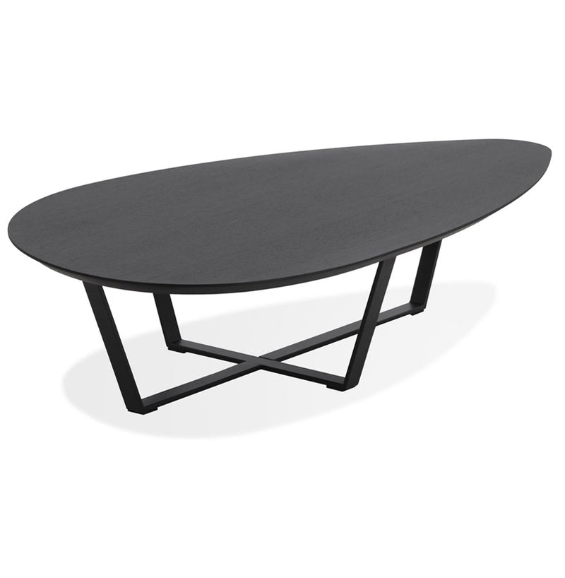 Design salontafel 'DROP' van zwart hout - Majorr