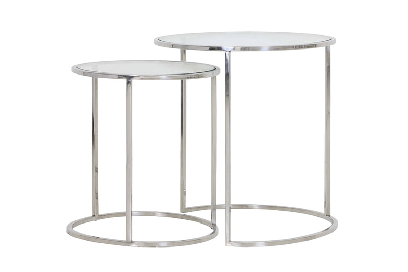 Bijzettafel Duarte - Nikkel - Ø50cm - Majorr