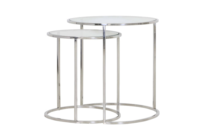 Bijzettafel Duarte - Nikkel - Ø50cm - Majorr
