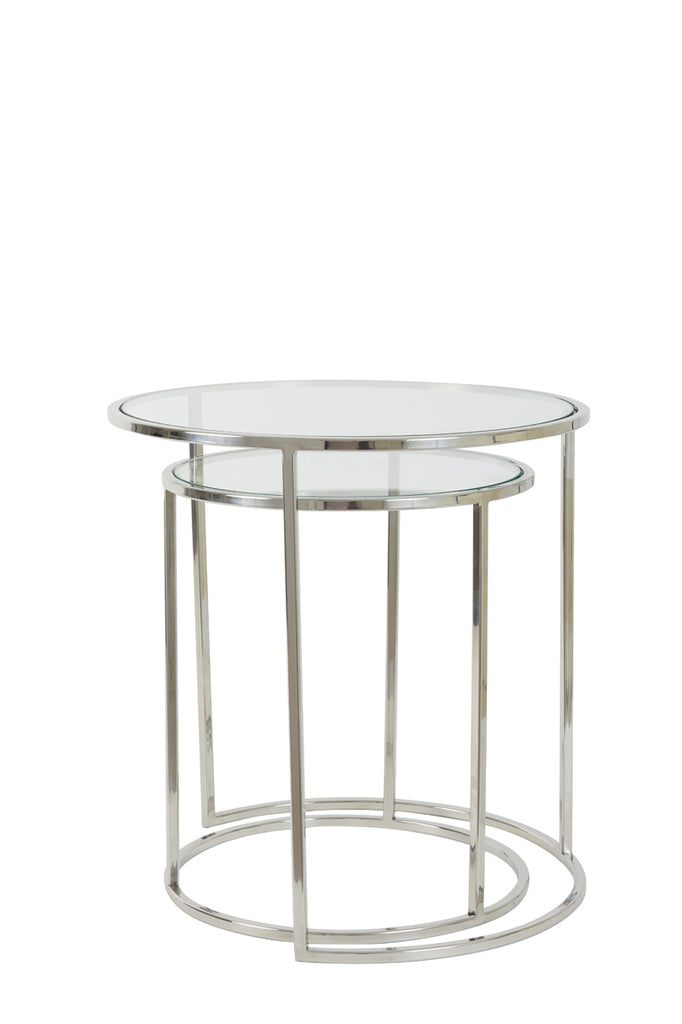 Bijzettafel Duarte - Nikkel - Ø50cm - Majorr