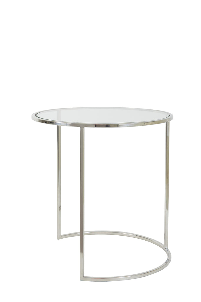 Bijzettafel Duarte - Nikkel - Ø50cm - Majorr