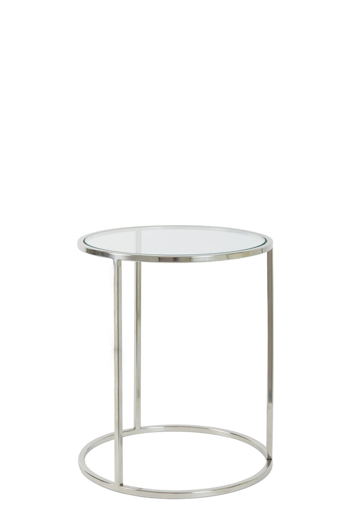 Bijzettafel Duarte - Nikkel - Ø50cm - Majorr