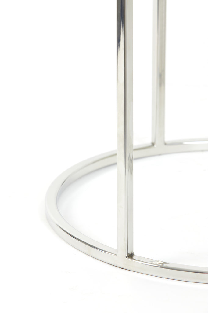 Bijzettafel Duarte - Nikkel - Ø50cm - Majorr