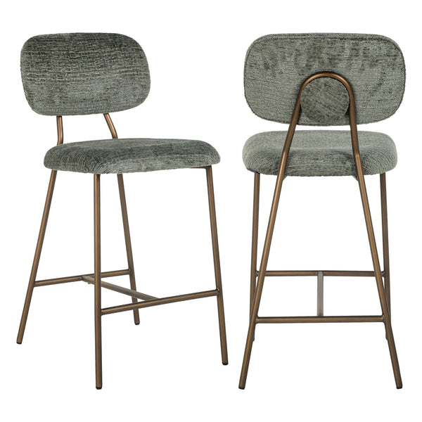 Counterstoel Xenia thyme fusion / brushed gold legs - Majorr