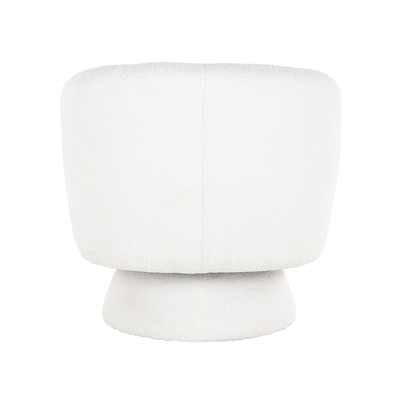 Draaifauteuil Senna white furry - Majorr